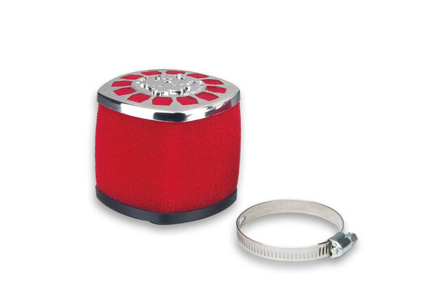 0411450 Filtro Aria Red Filter E14 Con ø 32 Dritto Per Carburatori Phbg 19 - Phbd 14 Malossi