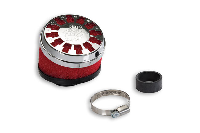 0411730 Filtro Aria Red Filter E13 Con ø 32 / 38 Inclinato 25° Per Carburatori Phva / B - Phbn - Phbg - Phbl Malossi