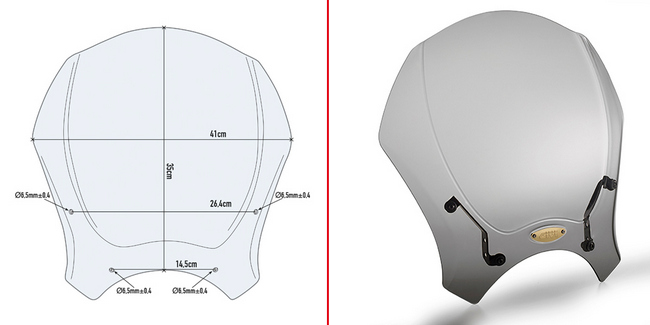 Cupolino Universale Fume' Givi 140s