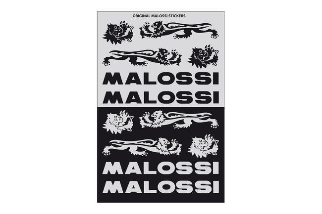 Cartella Di Mini Adesivi Malossi Nero E Argento - Dimensioni 11,5x16,8 Cm Malossi 3314154