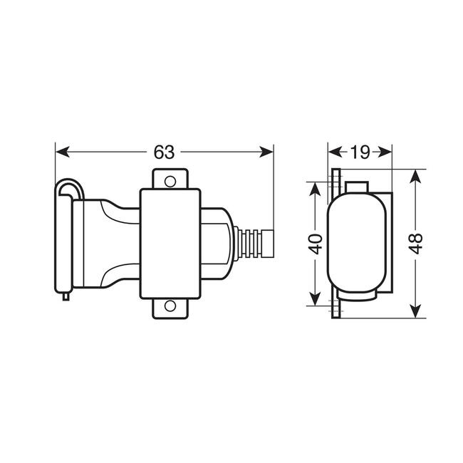 Usb Fix Omega Caricatore Usb Con Fissaggio A Vite E Connettori A Forcella 12/24v Lampa