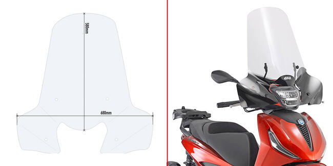 Parabrezza Specifico Trasparente Piaggio Beverly 300 Hpe Givi 5616a