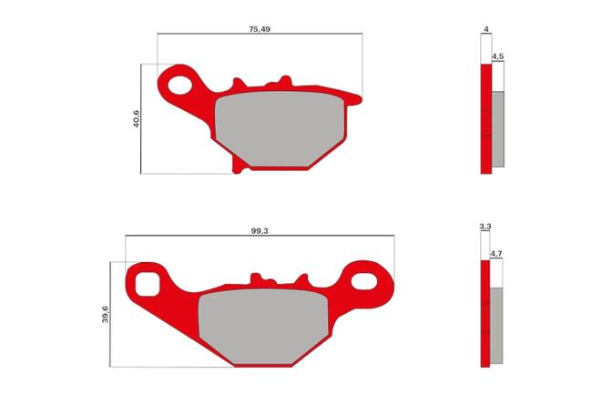 6212165br Pastiglie Freno Brake Pads Mhr Malossi