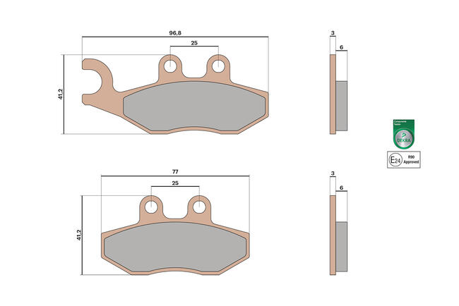 Pastiglie Freno Brake Pads Mhr Synt Omologate Malossi 6215013bs