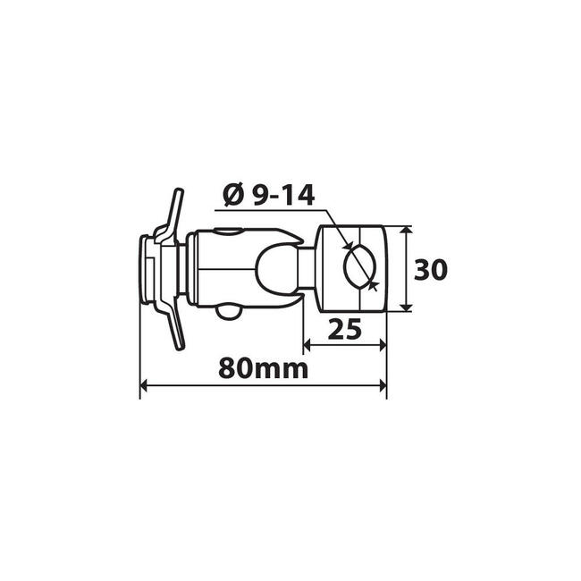 Mirror Supporto Con Attacco Per Specchietti E Traversini 9-14 Mm Lampa