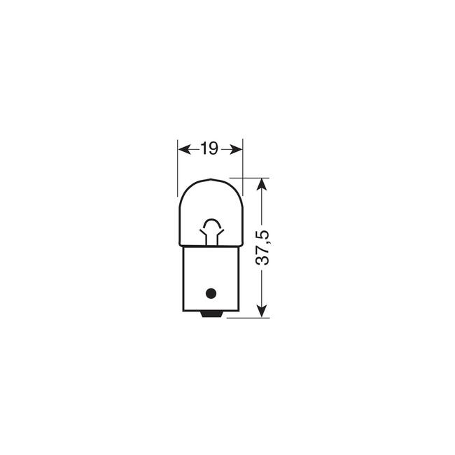 Lampada Sferica 12v R10w 10w Ba15s 2 Pezzi - D/blister Lampa