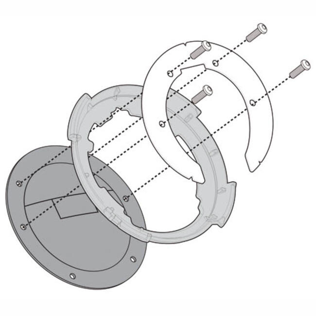 Bf66 Flangia Metallica X Borsa Serbatoio Tanklock Givi