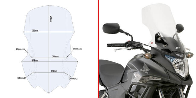 Cupolino Specifico Honda Cb500x Givi D1121st