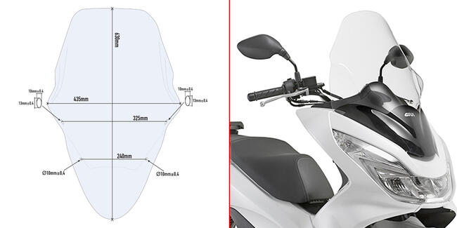 Cupolino Specifico Trasparente Honda Pcx 125 150 Givi D1136st