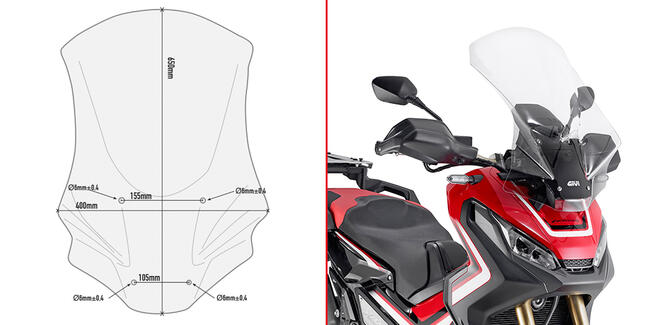 Parabrezza Trasparente Specifico Honda X-adv 750 Givi D1156st
