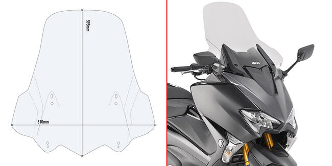 Parabrezza Specifico Trasparente Yamaha T-max  Givi D2133st