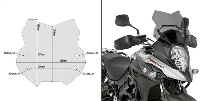 Cupolino Fume' Specifico Suzuki Dl 650 V-strom Givi D3112b