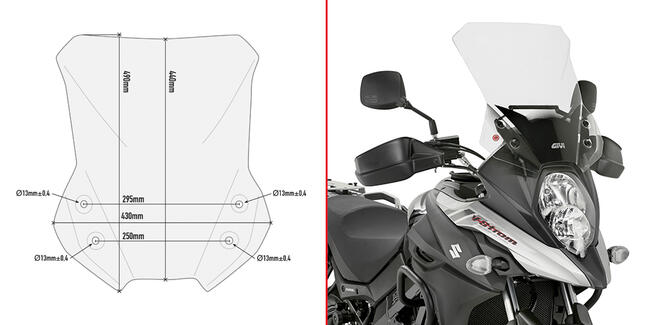 D3112st Cupolino Trasparente Specifico Suzuki Dl 650 V-strom Givi