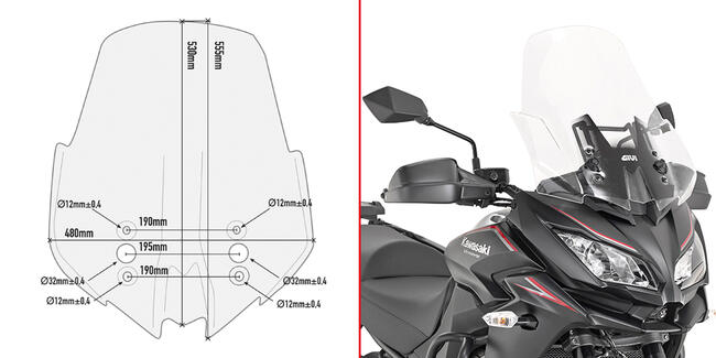 D4120st Spoiler Kawasaki Versys 1000 Givi