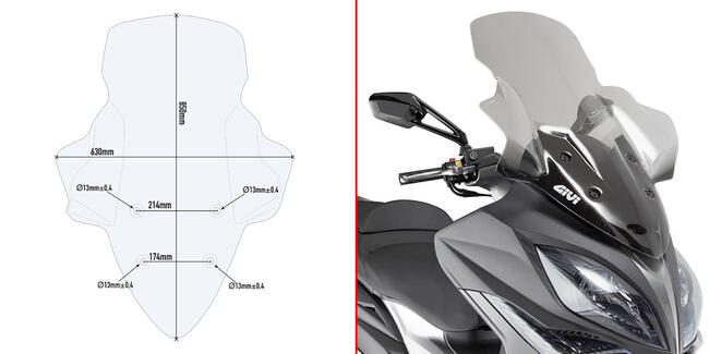 Parabrezza Specifico Per Kymco Xciting 400i Givi D6104st