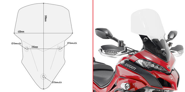 D7406st Cupolino Specifico Ducati Multistrada Givi