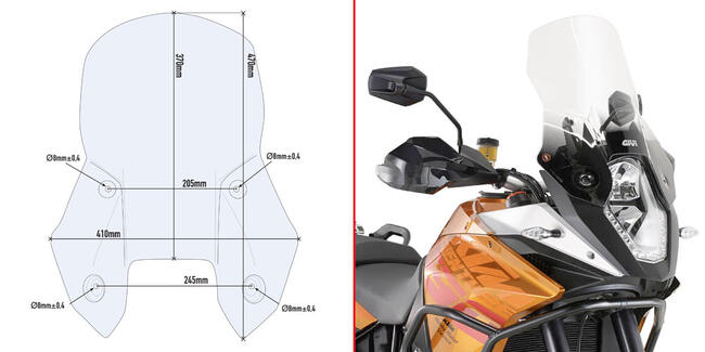 Kd7703st Cupolino Specifico Trasparente Ktm Kappamoto