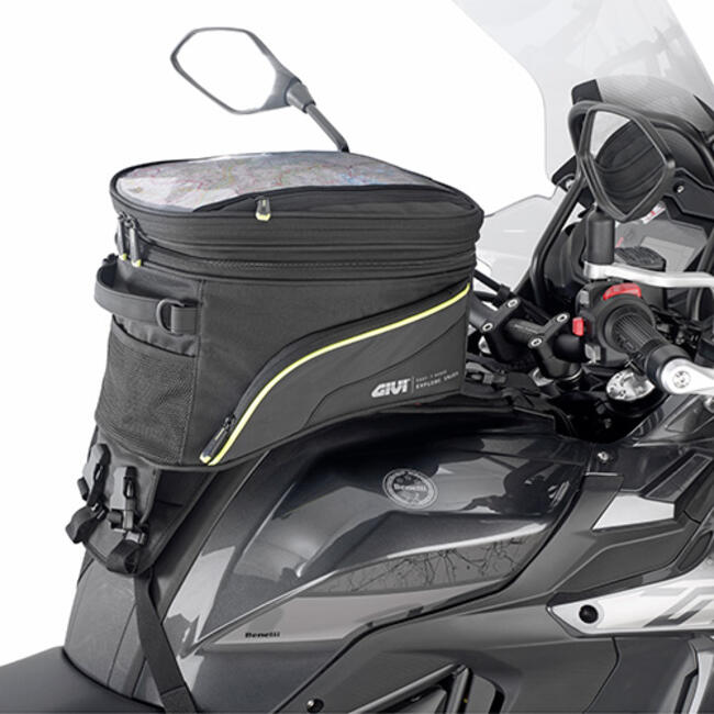 Ea142 Borsa Da Serbatoio Estensibile Con Inclusa Base Specifica Per Moto Enduro, 25 Lt