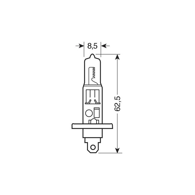 Lampada Alogena 12v H1 55w P14,5s Lampa