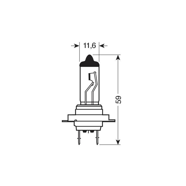 Lampada Alogena 12v H7 55w Px26d Lampa