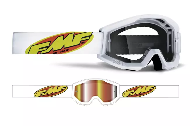 Maschera Powercore - Bianco Lente Trasparente Fmf