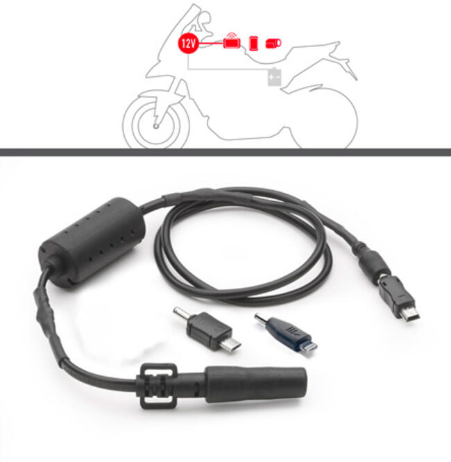 S112 Kit Ricarica Da Abbinare A S110,ricarica Device Con Prese Micro Usb,mini Usb,apple Lightning Givi