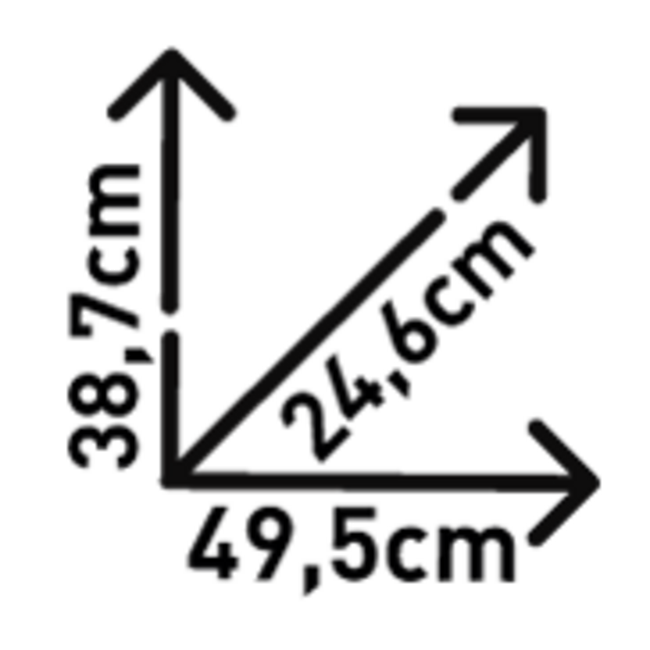 Valigia Laterale In Alluminio Verniciato Nero  Sx 37lt K'force Monokey Camside Kfr37bl