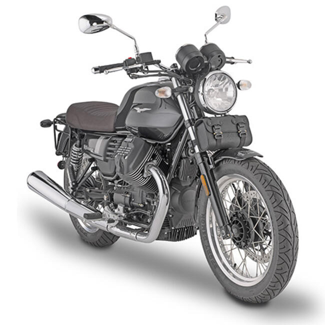 Borsello Da Manubrio In Pelle Custom Stile Caf' Racer Kmlw02 Kappamoto