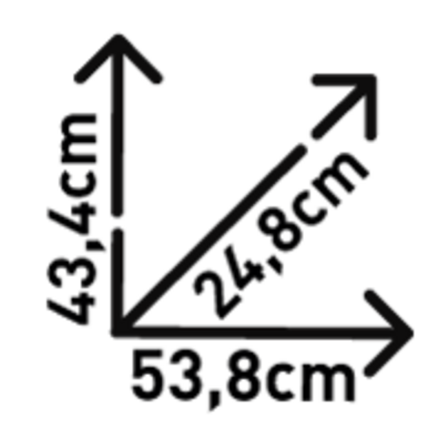 Valigia Monokey® 35 Litri K-vector Inserto Vernciato Argento Opaco Kvc35