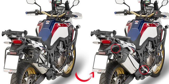 Klr1144 Portavaligie Laterale Specifico Honda Crf1000l Africa Twin Kappamoto