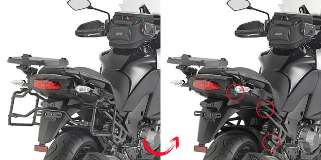 Portavaligie Laterale Specifico Kawasaki Versys 1000 Givi Plr4113