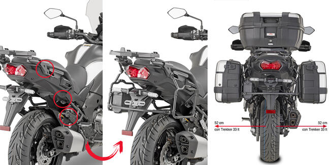 Portavaligie Laterale Kawasaky Versys 1000 Givi Plr4126