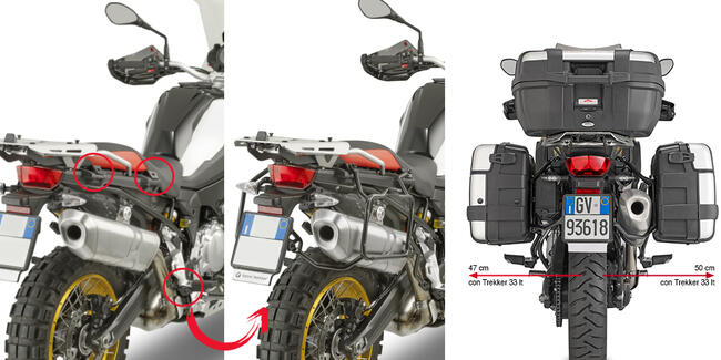 Klr5127 Portavaligie Laterale Bmw F850/f750 Gs Adventure Kappamoto