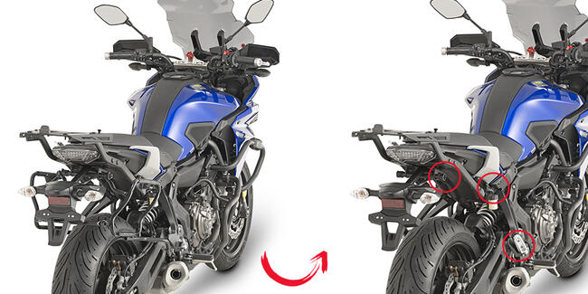 Portavaligie Laterale Specifico Yamaha Mt-07 Tracer/ Tracer 700 Givi Plxr2130