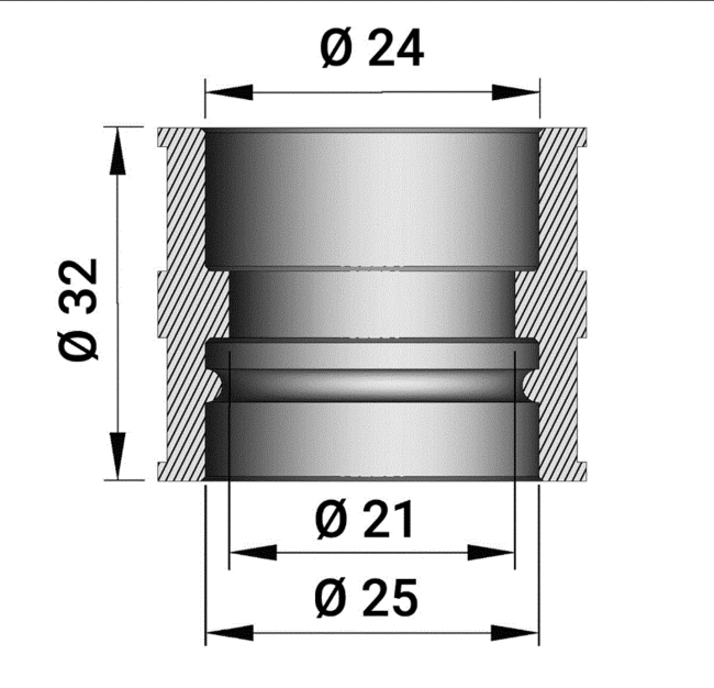 Manicotto Per Carburatore Phbg 15 - 21 B (32 Mm) 1311128b Malossi