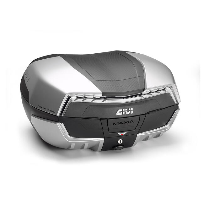 V58nt Maxia 5 Tech, Nera Con Catadiottro Trasparente E Quattro Cover Verniciate In Color Alluminio Givi