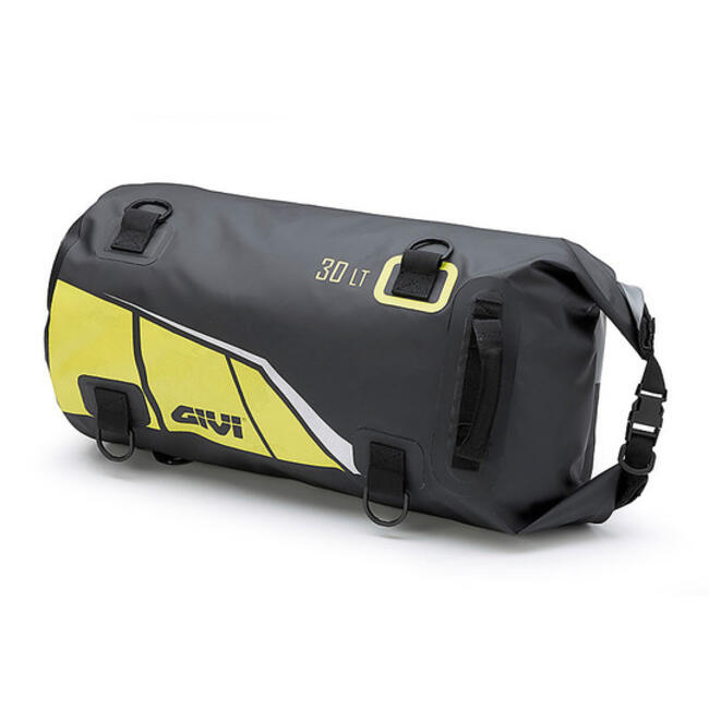 Ea114by Borsa Rullo Impermeabile Da Sella O Portapacchi, 30 Lt, Colore Nero Giallo