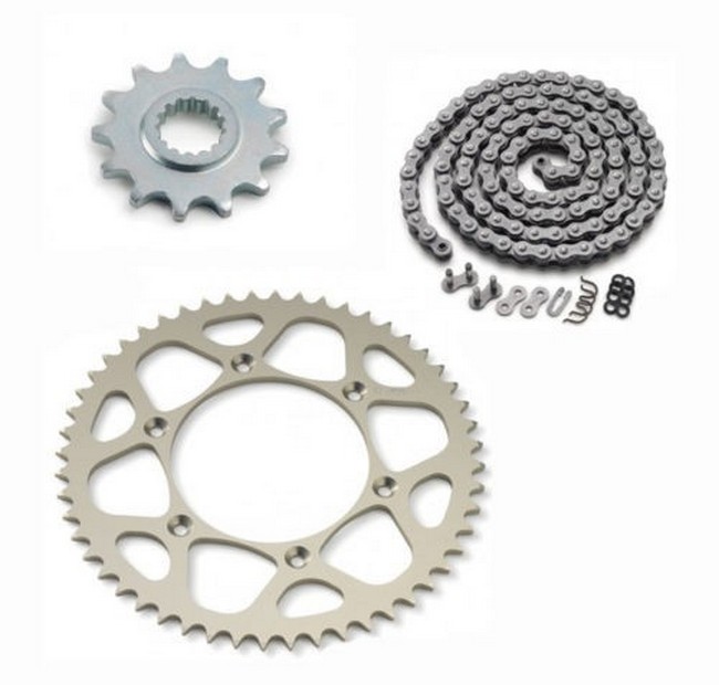 Ktm Kit Catena Corona Pignone Originale Duke 125 200 250 390 Cod. 00050002040