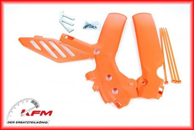 Ktm Kit Coppia Protezioni Telaio Arancio Sx 2007 2008 2009 2010 7730309410004