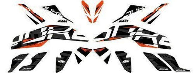 Ktm Kit Grafiche Stickers Factory Duke 125 250 390 2017 2018 93008999100