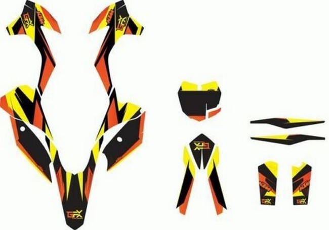 Ktm Stickers Grafiche Gravity Exc 2014 Al 2016 Sx Sx-f 2013 Al 2015 78908990100