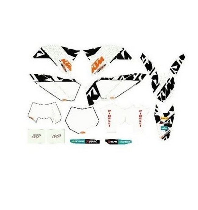 Ktm Stickers Kit Grafiche Enduro Bianche Exc 08/11 Sx 07/10