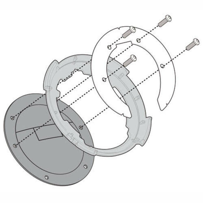 Bf06 Flangia Specifica X Borsa Serbatoio Tanklock Bmw R1200/s1000 Givi