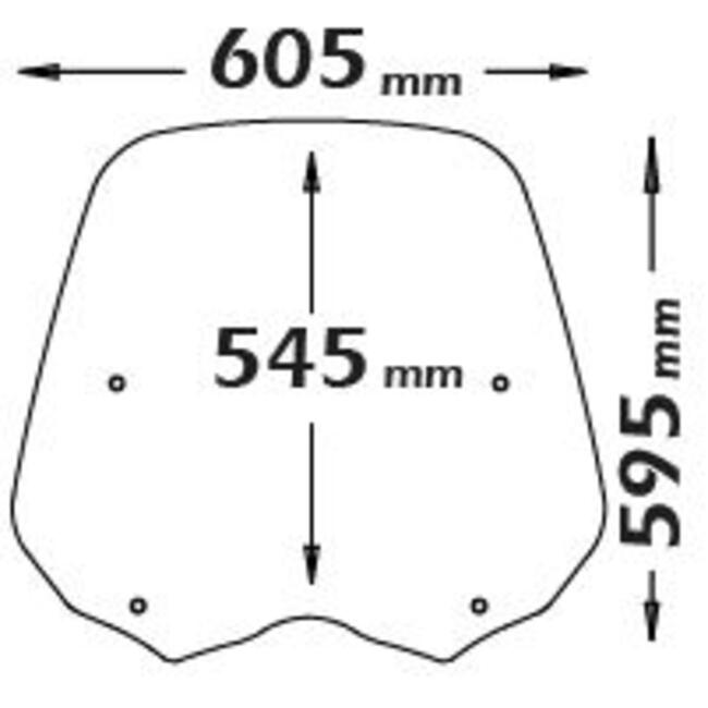 Cupolino Di Ricambio Fumé Chiaro Per Honda Sh 125i-150i  Isotta Sc2656n-fc