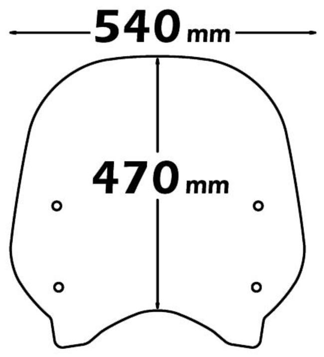 Parabrezza Maxi Trasparente Per Honda Sh300 Isotta Sc2689t