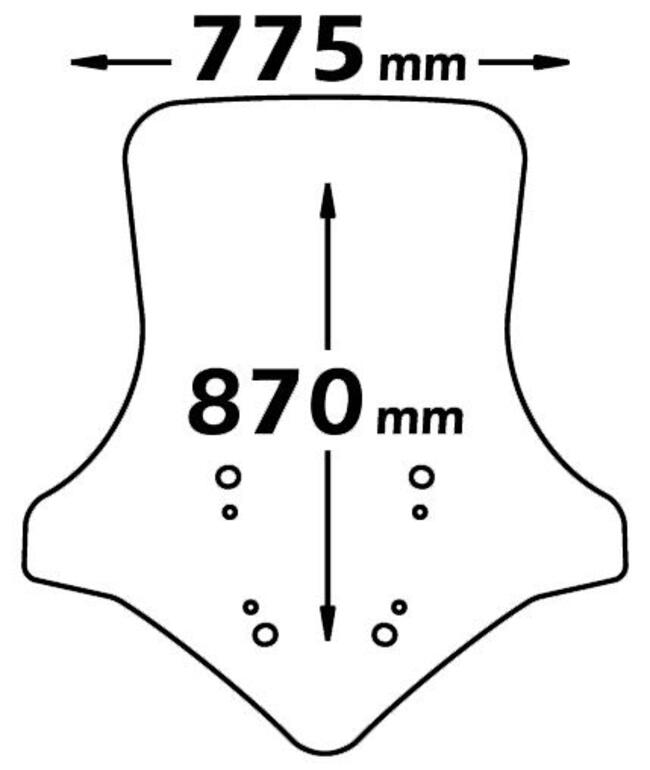 Parabrezza Per Kymco Xciting R 300-500 Isotta Sc2723