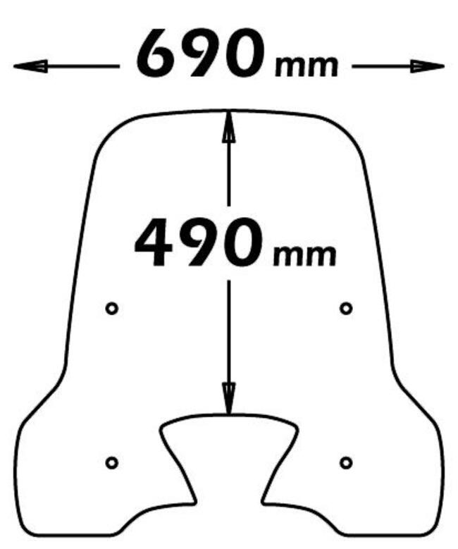 Parabrezza Per Kymco People One 125i  Isotta Sc3025