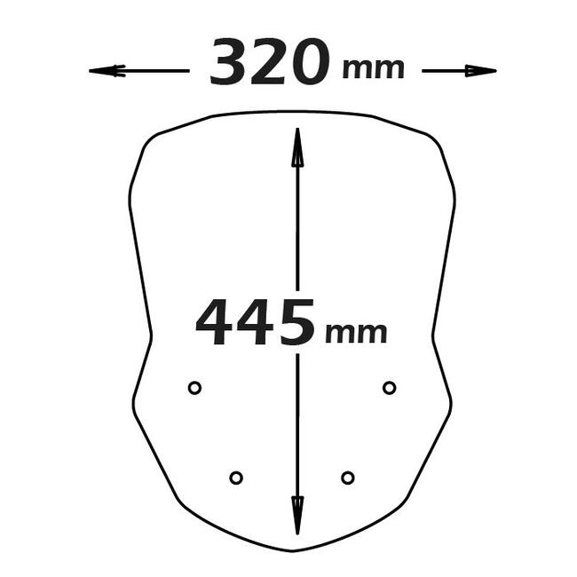 Parabrezza Per Honda X-adv 750 Isotta  Sc4514