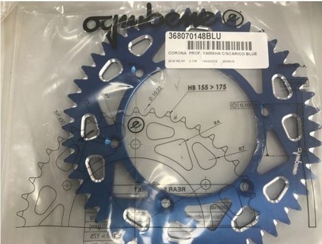 Yamaha Corona Alluminio Blu 48 Denti Cross Enduro Ognibene