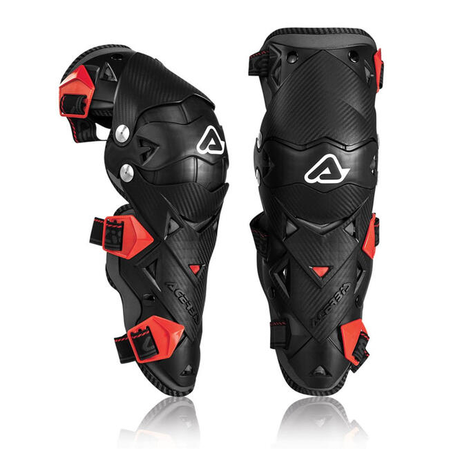 Acerbis Ginocchiere Moto Nero/rosso